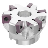 Seco Tools 10134777 | R220.88-0063-12-6SAP 63.00mm Diameter x 9.00mm Depth of Cut x 40.00mm Functional Length -9.5 Degree Rake Radial Angle Indexable Chamfer & Angle Face Mill