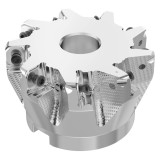 Seco Tools 10134780 | R220.88-0080-12-9SAP 80.00mm Diameter x 9.00mm Depth of Cut x 50.00mm Functional Length -8 Degree Rake Radial Angle Indexable Chamfer & Angle Face Mill