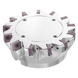 Seco Tools 10134818 | R220.88-8160-16-13SAP 160.00mm Diameter x 13.00mm Depth of Cut x 63.00mm Functional Length -8 Degree Rake Radial Angle Indexable Chamfer & Angle Face Mill