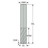 Seco Tools 17012319 | EXR350.500D1C025.3Z4 12.70mm Diameter x 12.70mm Shank x 63.50mm OAL x 35 Degree Helix Angle 4 Flute TiAlN HSCO Roughing End Mill
