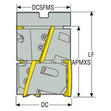 Seco Tools 75037122 | R235.15A-0080-90 80.00mm Diameter x 90.00mm Maximum Cutting Depth x 120.00mm Functional Length x 90 Degree Cutting Edge Angle 3 Flute Indexable Square Shoulder Mill