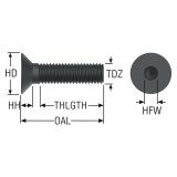 Seco Tools 00027290 | MF6S6X25 M6 Thread Diameter Size x 25.00mm OAL Cap Screw for Indexable