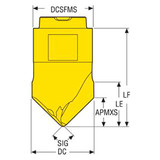 Seco Tools 02880957 | MP10-10006C90Z2-M03 Chamfer Milling Tip Insert