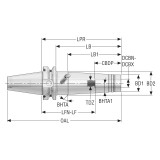Seco Tools 10137346 | BT40TFADB-HCS06-150 0.787" Body Diameter x 3.937" Body Length Hydraulic Chuck