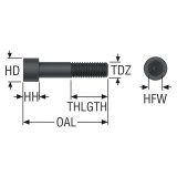 Seco Tools 75038595 | MC6S16X100 Hex Socket Cap Screw