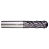 Helical Solutions 56337W | 0.375" Diameter x 0.375" Shank x 3.000" OAL x 1.000" LOC 4 Flute APLUS Coated Ball End Mill