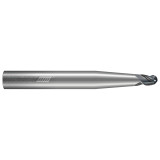 Helical Solutions 89084 | 0.375" Diameter x 0.500" Shank x 3.000" OAL x 0.500" LOC 3 Flute NPLUS Coated Ball End Mill