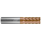 Helical Solutions 89412 | 0.187" Diameter x 0.250" Shank x 2.500" OAL x 0.438" LOC 6 Flute TPLUS Coated Corner Radius End Mill