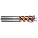 Helical Solutions 89902 | 0.250" Diameter x 0.250" Shank x 2.000" OAL x 0.375" LOC 5 Flute TPLUS Coated Corner Radius End Mill