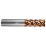 Helical Solutions 89722 | 0.750" Diameter x 0.750" Shank x 5.000" OAL x 2.750" LOC 6 Flute TPLUS Coated Corner Radius End Mill