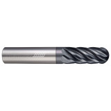 Helical Solutions 90019 | 0.625" Diameter x 0.625" Shank x 4.000" OAL x 2.000" LOC 6 Flute APLUS Coated Ball End Mill