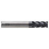 YG1 G9D76060 | 6.00mm Diameter x 6.00mm Shank x 12.00mm LOC x 57.00mm OAL x 0.50mm Radius 4 Flute Y-Coated Carbide G9D76 Roughing End Mill