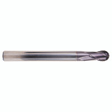 YG1 93522 | 1/2" Diameter x 1/2" Shank x 7/8" LOC x 1-3/8" LBS x 4-1/4" OAL x 1/4" Radius x 30 Degree Helix Angle 2 Flute ALTiN Coated Carbide Ball Nose End Mill
