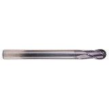 YG1 93525 | 1" Diameter x 1" Shank x 2-1/8" LOC x 3" LBS x 7" OAL x 1/2" Radius x 30 Degree Helix Angle 2 Flute ALTiN Coated Carbide Ball Nose End Mill