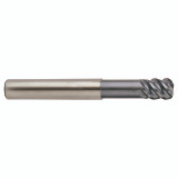 YG1 93547 | 1/2" Diameter x 1/2" Shank x 1/2" LOC x 1-1/2" LBS x 3-1/4" OAL x 0.125" Radius x 55 Degree Helix Angle 4 Flute ALTiN Coated Carbide Corner Radius End Mill