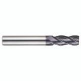 YG1 93598 | 7/16" Diameter x 7/16" Shank x 1" LOC x 4" OAL x 0.060" Radius x 30 Degree Helix Angle 4 Flute ALTiN Coated Carbide Corner Radius End Mill