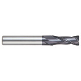YG1 93603 | 7/16" Diameter x 7/16" Shank x 1" LOC x 4" OAL x 0.090" Radius x 30 Degree Helix Angle 2 Flute ALTiN Coated Carbide Corner Radius End Mill