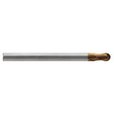 YG1 HPI90060 | 6.00mm Diameter x 6.00mm Shank x 10.00mm LOC x 80.00mm OAL x 3.00mm Radius x 30 Degree Helix Angle 2 Flute C-Coated Carbide HPI90 Ball End Mill