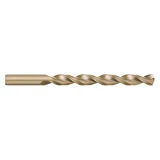 Titan USA CD81519 | 0.359" Diameter x 0.359" Shank x 4.875" OAL 2 Flute Gold Oxide Coated Cobalt Jobber Length Drill Bit