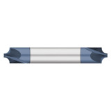 Titan USA TC46503 | 0.046" Diameter x 1/8" Shank x 1.500" OAL 2 Flute Uncoated Carbide Double End Corner Rounding End Mill