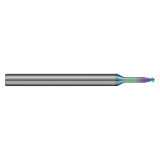 Harvey Tool 690022-C4 | 1.00mm Diameter x 4.00mm Shank x 0.80mm LOC x 50.00mm OAL 2 Flute C4 Coated Ball End Mill
