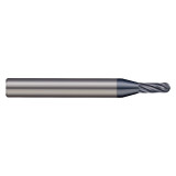 Harvey Tool 759147-C6 | 3/64" Diameter x 1/4" Shank x 0.071" LOC x 2.500" OAL 6 Flute C6 Coated Ball End Mill