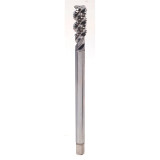 YG1 T8D01343 | UNC #10 - 32 Size x 4.93mm Shank x 22.35mm Thread Length x 152.40mm OAL x 50 Degree Helix Angle H3 3 Flute TiN Coated HSS T8D01 Spiral Flute Tap