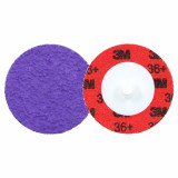 3M 7100331726 | 1.500" Diameter x 80+ Grit 300000 RPM Precision Shaped Ceramic Roloc Durable Edge Grinding Disc - Purple