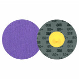 3M 7100331745 | 2.000" Diameter x 60+ Grit 250000 RPM Precision Shaped Ceramic Roloc Fibre Disc - Purple