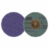 3M 7100332343 | 2.000" Diameter x 60+ Grit 250000 RPM Precision Shaped Ceramic Roloc Fibre Disc - Purple