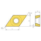 Korloy 1-02-023638 | NC3030 Grade Turning Insert