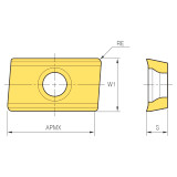 Korloy 1-03-011211 | H01 Grade APKT Alpha Mill Insert