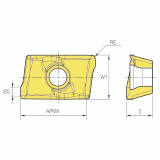 Korloy 1-03-018735 | H01 Grade APMT Alpha Mill Insert