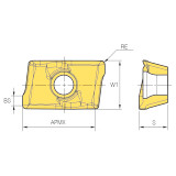 Korloy 1-03-018689 | H01 Grade APMT Alpha Mill Insert