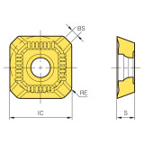 Korloy 1-02-014212 | PC9530 Grade FMA Mill Insert
