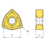 Korloy 1-02-072376 | PC3700 Grade HRMD Mill Insert