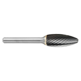 ATA SGSPRO 24450 | 16.00mm Cutter Diameter x 6.00mm Shank x 80.00mm OAL x 36.00mm LOC Single Cut Brazed SH-6M Flame Burr