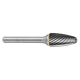ATA SGSPRO 13575 | 3/4" Cutter Diameter x 1/4" Shank x 3" OAL x 1-1/4" LOC Single Cut Brazed SF-14 Ball Nosed Tree Burr