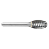 ATA SGSPRO 13075 | 3/4" Cutter Diameter x 1/4" Shank x 2-3/4" OAL x 1" LOC Single Cut Brazed SE-7 Oval Burr