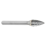 ATA SGSPRO 10347 | 1/2" Cutter Diameter x 1/4" Shank x 7" OAL x 1" LOC Heavy Duty Cut Brazed SG-5L6 Pointed Tree Burr