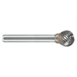 ATA SGSPRO 10358 | 3/8" Cutter Diameter x 1/4" Shank x 6-5/16" OAL x 5/16" LOC TiAIN Coated Brazed SD-3L6 Ball Burr