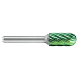 ATA SGSPRO 19764 | 5/8" Cutter Diameter x 1/4" Shank x 2-3/4" OAL x 1" LOC Accelerator Coated Brazed SC-6 Cylinder Ball Nosed Burr