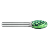 ATA SGSPRO 19773 | 1/2" Cutter Diameter x 1/4" Shank x 2-5/8" OAL x 7/8" LOC Accelerator Coated Brazed SE-5 Oval Burr