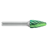 ATA SGSPRO 19776 | 5/16" Cutter Diameter x 1/4" Shank x 2-1/2" OAL x 3/4" LOC Accelerator Coated Brazed SF-2 Ball Nosed Tree Burr