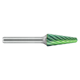 ATA SGSPRO 19791 | 5/16" Cutter Diameter x 1/4" Shank x 2-3/4" OAL x 1" LOC Accelerator Coated Brazed SL-2 Ball Nosed Cone Burr