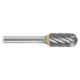 ATA SGSPRO 19613 | 1/2" Cutter Diameter x 1/4" Shank x 2-3/4" OAL x 1" LOC Brazed SC-5 Cylinder Ball Nosed Burr