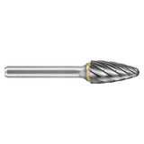 ATA SGSPRO 19627 | 3/8" Cutter Diameter x 1/4" Shank x 2-1/2" OAL x 3/4" LOC Brazed SF-3 Ball Nosed Tree Burr
