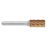 ATA SGSPRO 19510 | 3/8" Cutter Diameter x 1/4" Shank x 2-1/2" OAL x 3/4" LOC Accelerator-K Coated Brazed SB-3 Cylinder with End Cut Burr