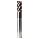 SGS 37973 | 1.000" Diameter x 1.000" Shank x 2.000" LOC x 7.000" OAL x 0.090" Radius 5 Flute TM (Ti-NAMITE-M) Coated Chip Breaker Corner Radius End Mill