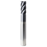 SGS 37858 | 0.438" Diameter x 0.438" Shank x 0.875" LOC x 4.000" OAL x 0.015" Radius 5 Flute AlTiN (Ti-NAMITE-A) Coated Corner Radius End Mill